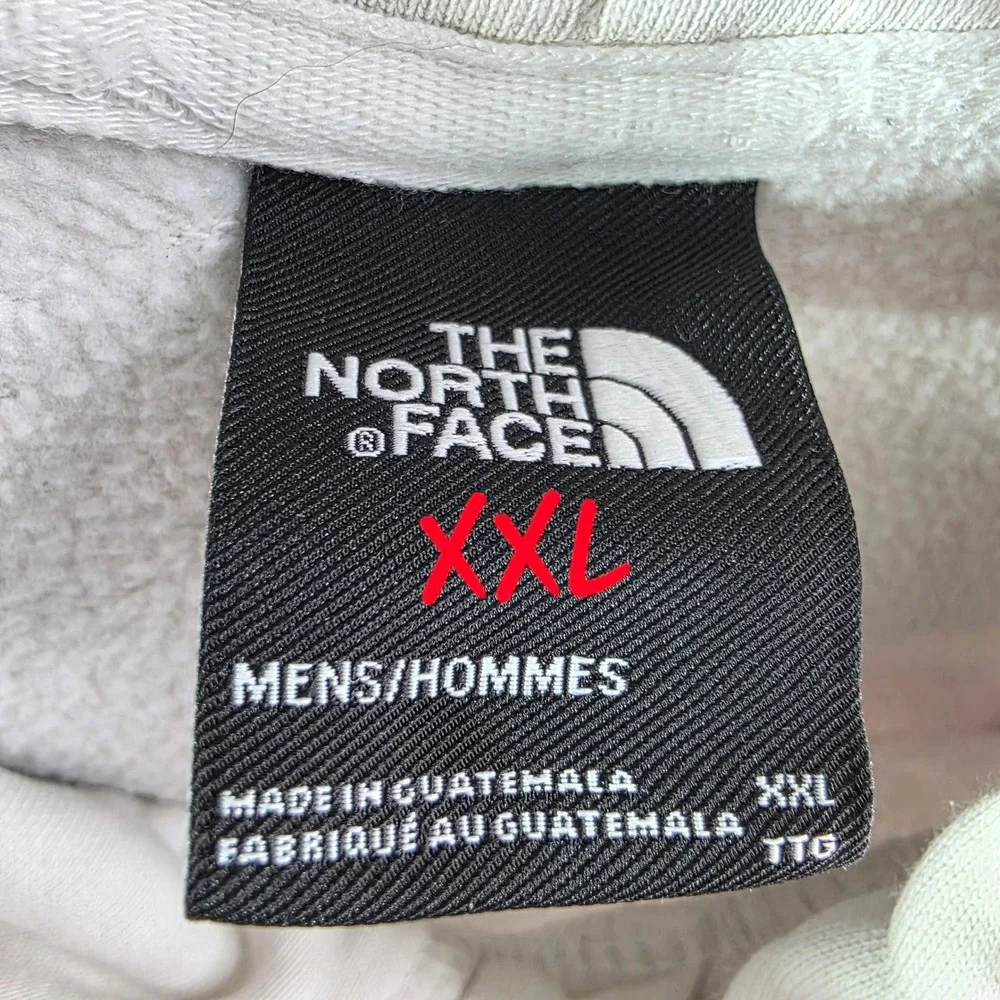 The North Face Mens XXL White Red Box Logo Pullover Hoodie Sweatshirt
